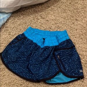 lululemon athletica Blue and Black Athletic Shorts